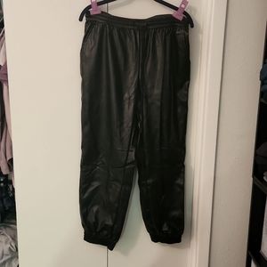A New Day black faux leather joggers